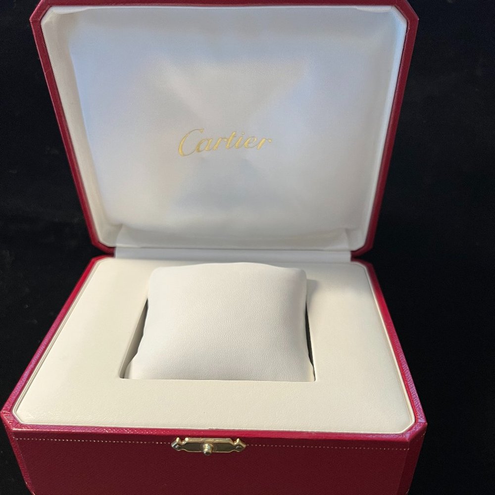 Cartier Wrist Watch Jewelry Box Luxury Case Leather with manuals and case